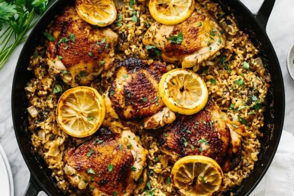 Easy & Healthy One-Pan Chicken & Rice Recipe