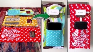 Easy To Sew Fabric Mobile Charger Holder