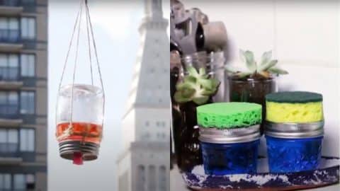 Four Useful DIYs Using a Sponge And Mason Jar | DIY Joy Projects and Crafts Ideas