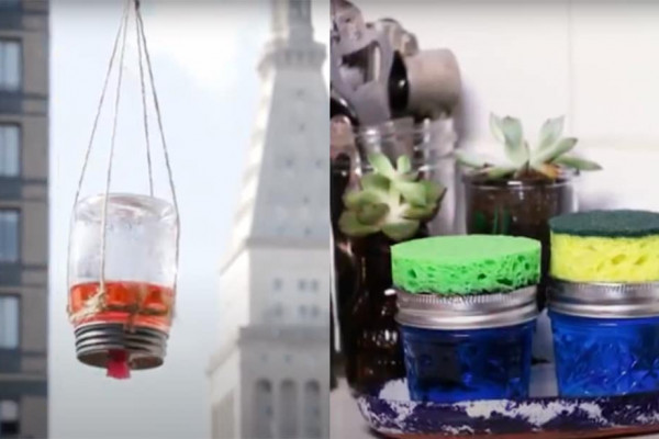four useful DIYs using a sponge and mason jar