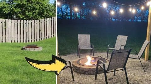 How To Build A Cheap DIY Firepit Seating Area | DIY Joy Projects and Crafts Ideas