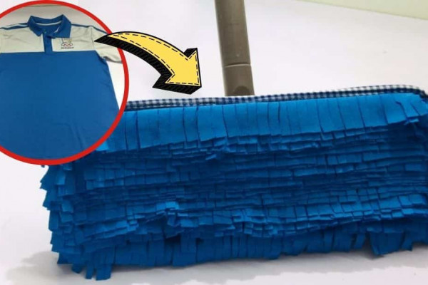 How To Make A DIY Floor Mop Using Old Clothes