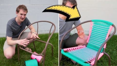 How To Upcycle A Patio Chair With Paracord | DIY Joy Projects and Crafts Ideas