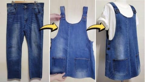 How To Upcycle Old Jeans Into Dress Apron | DIY Joy Projects and Crafts Ideas