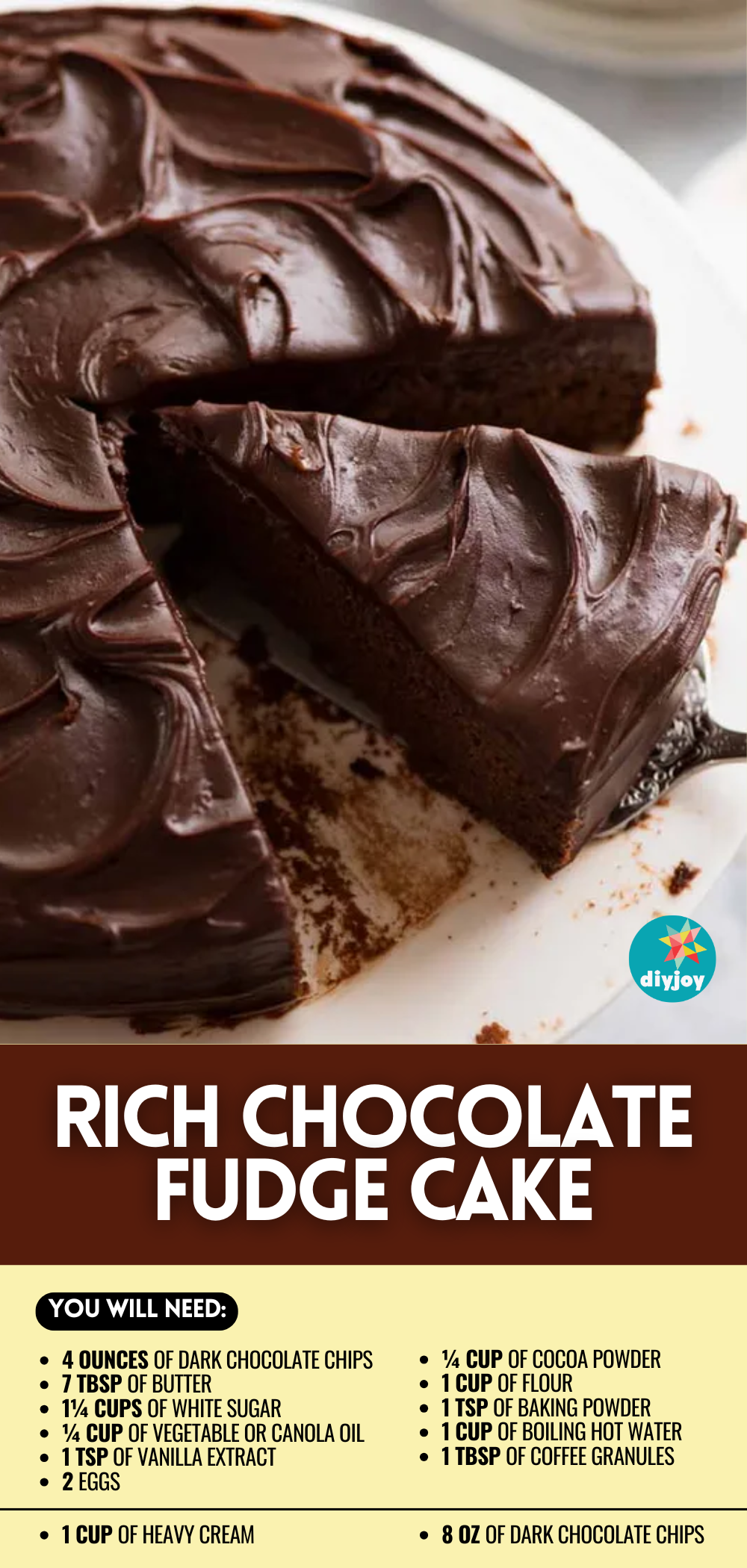 How to Make a Simple and Rich Chocolate Fudge Cake