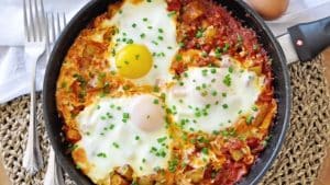 Roasted Potatoes And Eggs Breakfast Skillet Recipe
