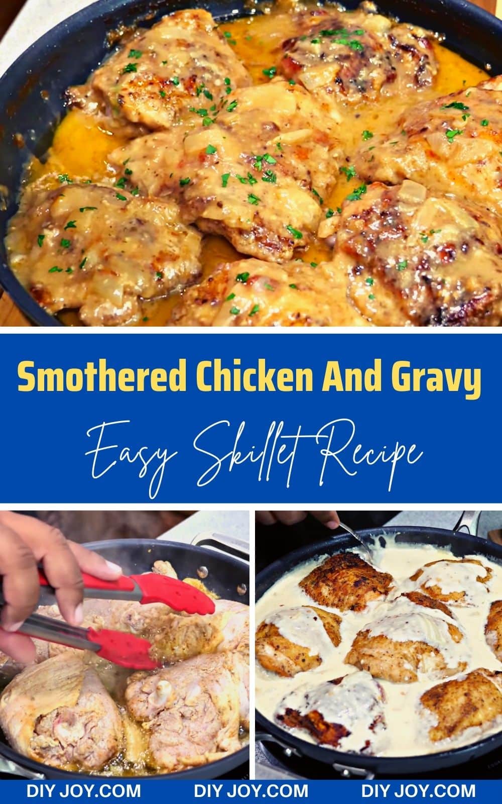 Skillet Smothered Chicken And Gravy Recipe