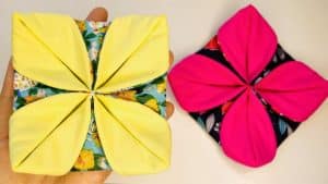 Super Easy Flower Fabric Coasters Sewing Tutorial