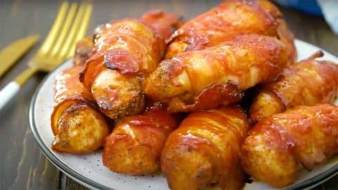 Air Fryer Bacon Wrapped Chicken Tenders Recipe | DIY Joy Projects and Crafts Ideas