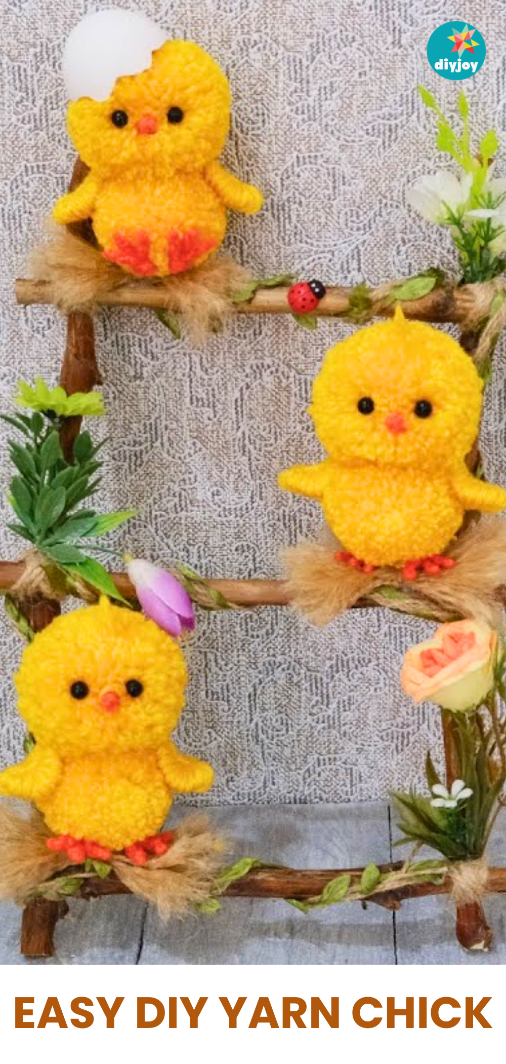 Yarn Chicken Craft Idea for Spring and Easter