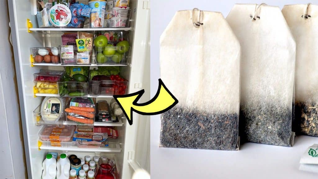 freshen fridge with a tea bag