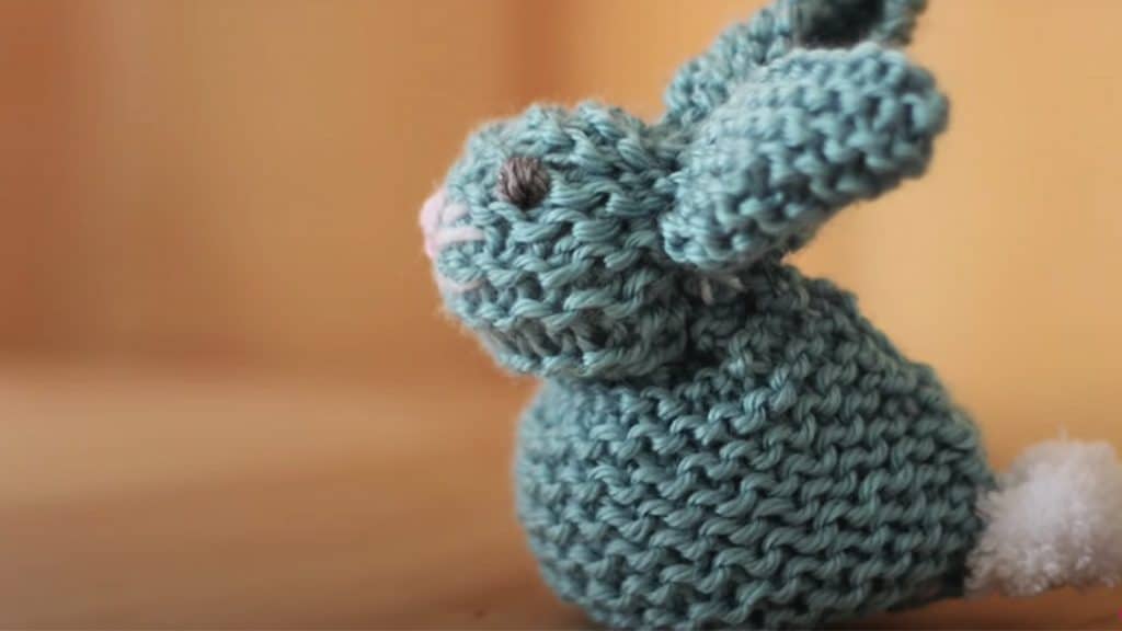 how to knit a bunny square tutorial