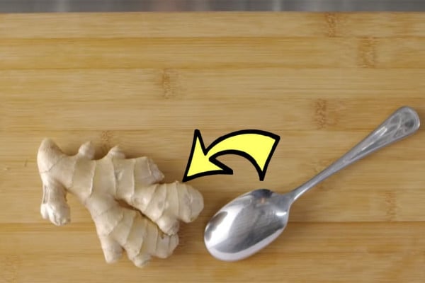 how to peel ginger with spoon hack