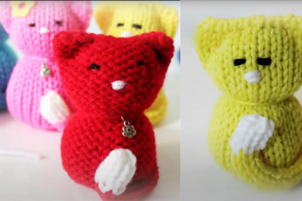 how to loom knit a kitty doll