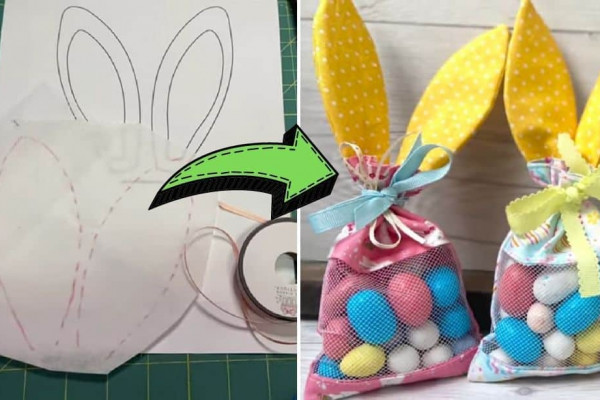 Easy Bunny Treat Bag Sewing Tutorial