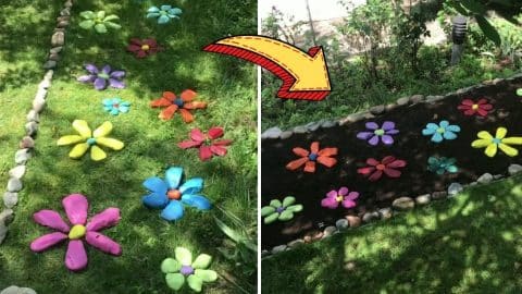 Easy DIY Rock Flower Garden Tutorial | DIY Joy Projects and Crafts Ideas