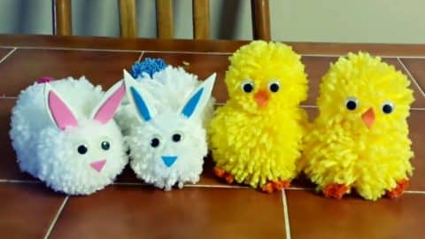 Easy DIY Yarn Chick & Bunny Tutorial | DIY Joy Projects and Crafts Ideas