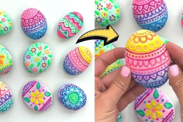Easy Easter Rock Painting Tutorial