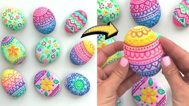 Easy Easter Rock Painting Tutorial Diy Joy