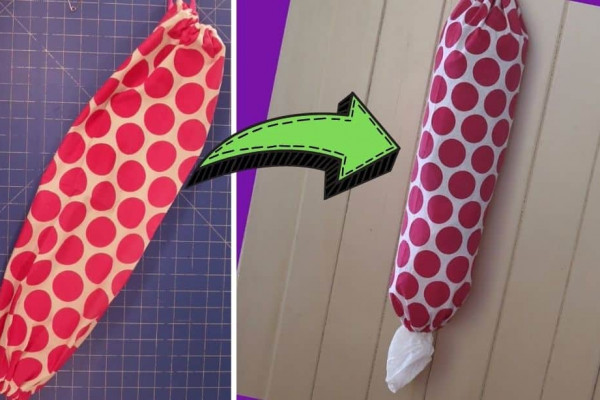 Easy Grocery Bag Holder Sewing Tutorial