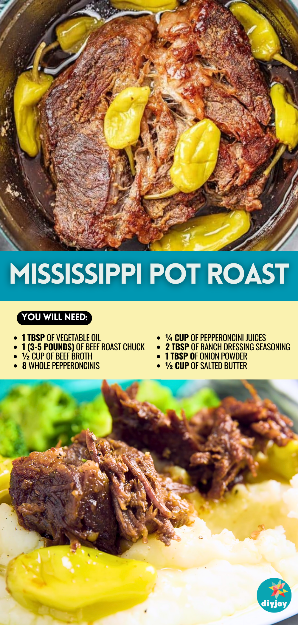 Easy Mississippi Pot Roast Recipe