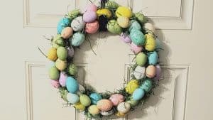 Easy & Quick Dollar Tree Easter Egg Wreath Tutorial