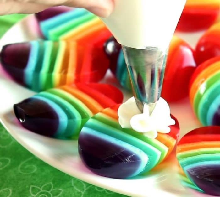 Rainbow Jello Easter Eggs - My Heavenly Recipes