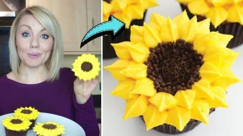 Easy Sunflower Piping Technique Tutorial | DIY Joy Projects and Crafts Ideas