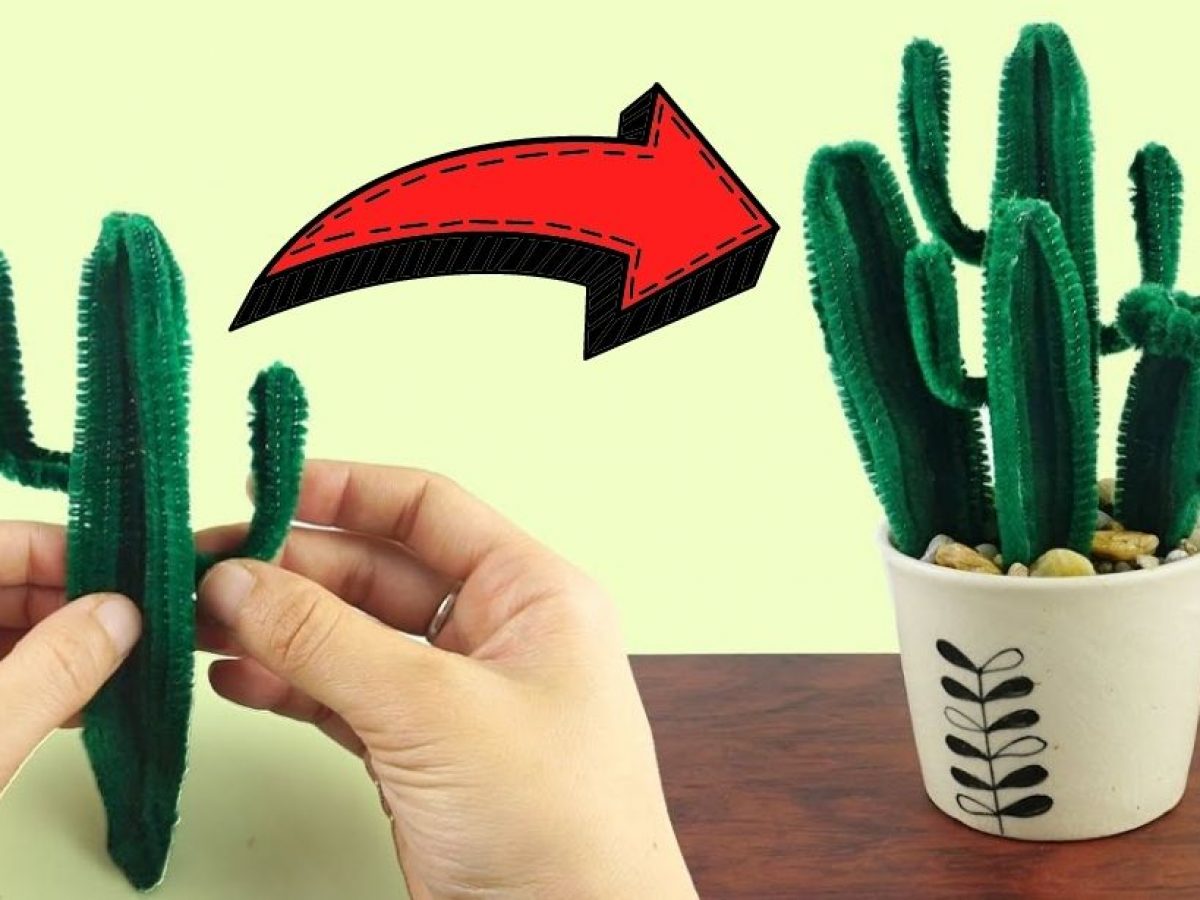 Easy To Make DIY Pipe Cleaner Cactus