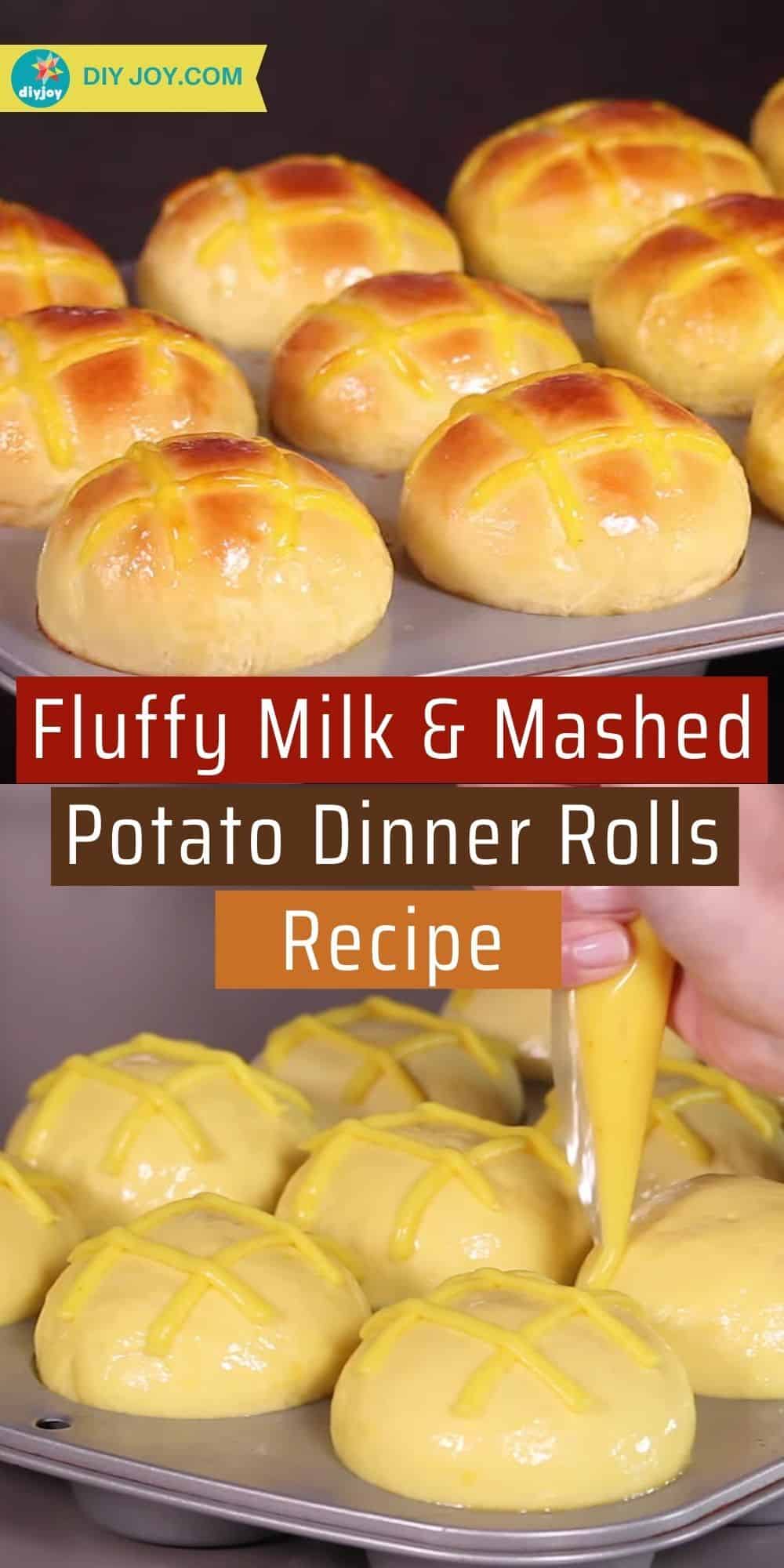 Fluffy Milk & Mashed Potato Dinner Rolls Recipe