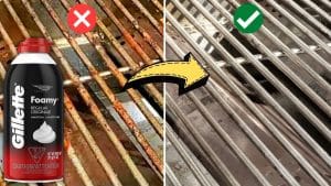 How To Clean A Rusty BBQ Grill With Shaving Foam