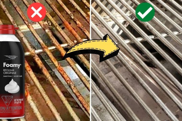 How To Clean A Rusty BBQ Grill With Shaving Foam