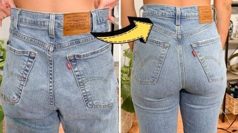 How to take in the waist of jeans tutorial