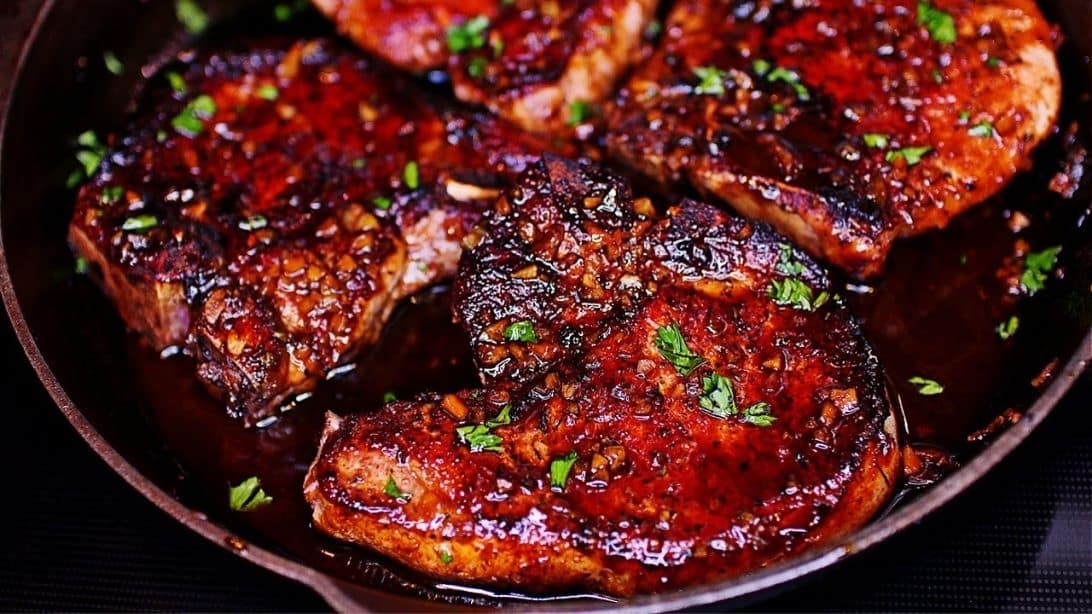 One-Pan Honey Garlic Pork Chops Skillet Recipe