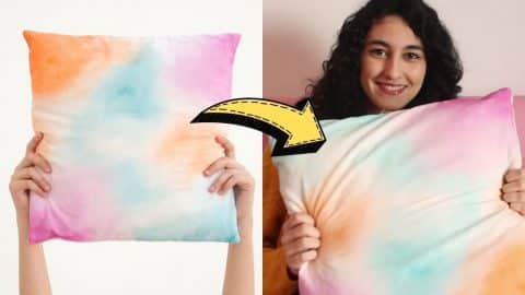 Super Easy DIY Watercolor Pillowcase Tutorial | DIY Joy Projects and Crafts Ideas