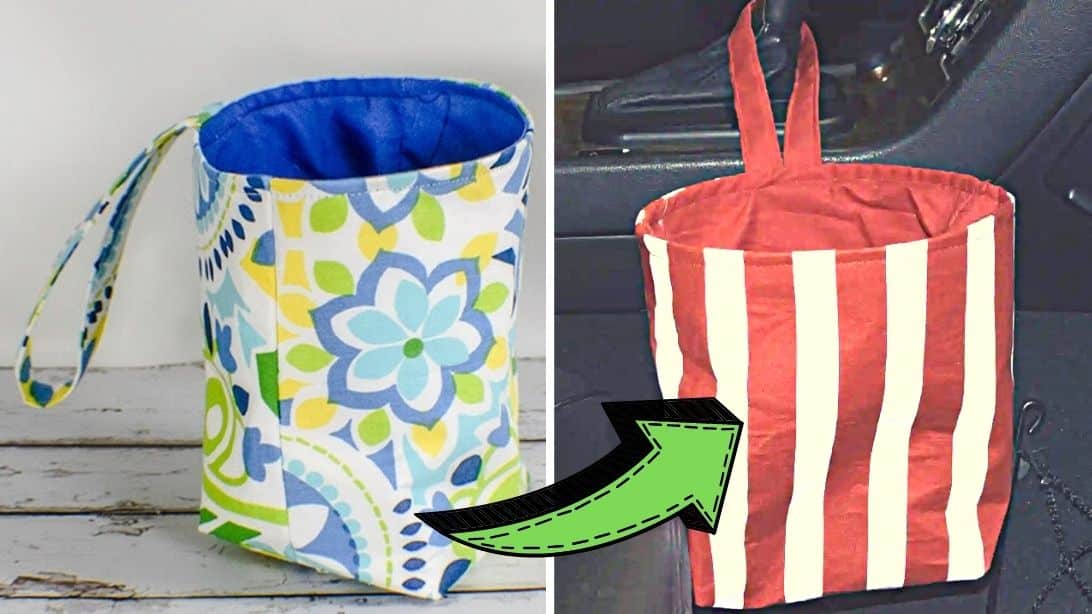 DIY Fabric Car Trash Bag Free Sewing Pattern | Fabric Art DIY