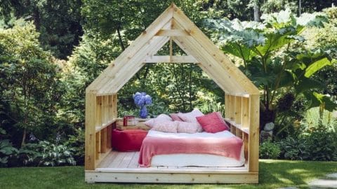 Easy DIY Cabana Daybed Tutorial | DIY Joy Projects and Crafts Ideas