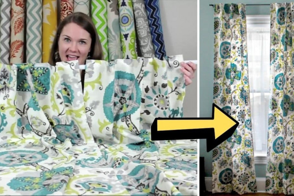 Easy Lined Back Tab Curtain Sewing Tutorial