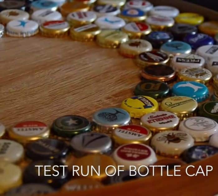 Easy To Make DIY Beer Bottle Cap Table