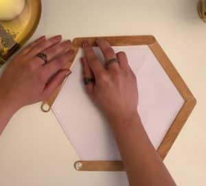 Cheap DIY Hexagon Shelves Using Popsicle Sticks