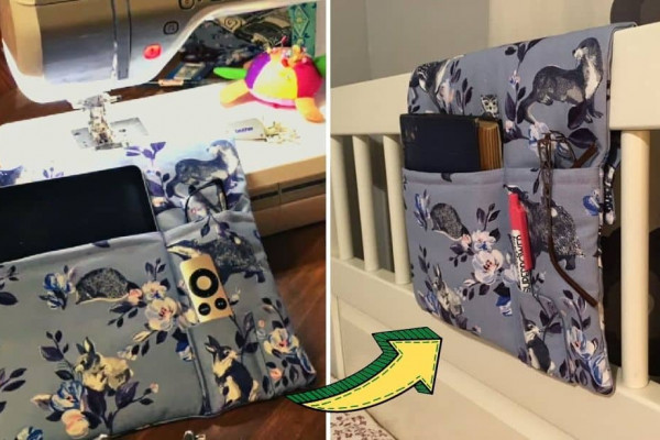 Easy To Sew Chair And Bed Pocket Organizer