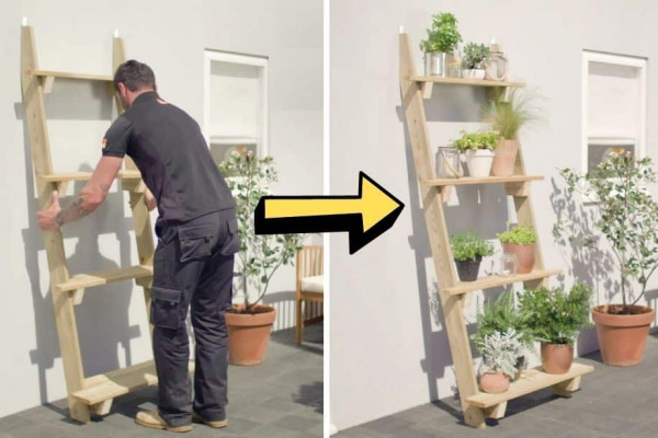 How To Make A Ladder Planter