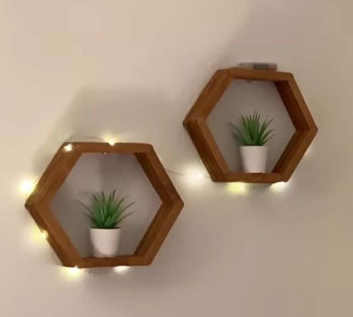 How To Make DIY Hexagon Shelves Using Popsicle Sticks