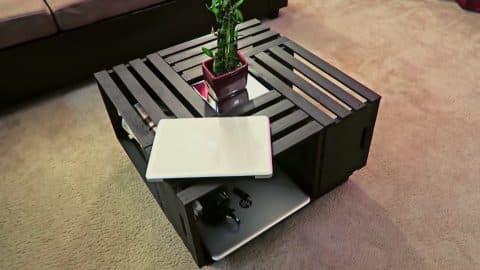 Trendy DIY Coffee Table Using Crates | DIY Joy Projects and Crafts Ideas