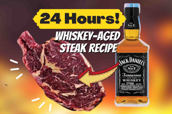 Cooking a 24-hour whiskey aged steak