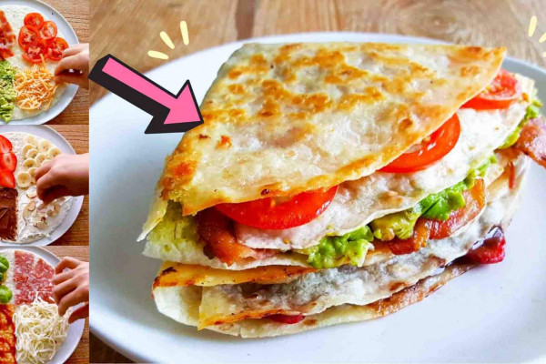 Healthy tortilla wrap done in 3 ways