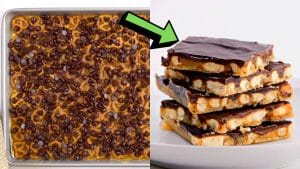 4-Ingredient Chocolate Caramel Pretzel Bars Recipe