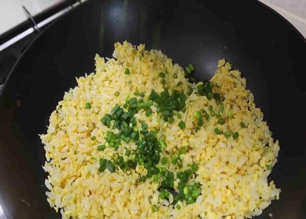 Cooking the fried rice