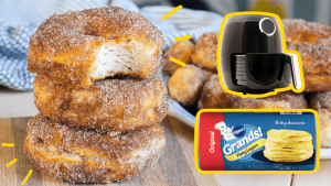 Air Fryer Doughnuts Made With Canned Biscuits