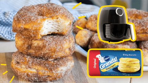Air Fryer Doughnuts Made With Canned Biscuits | DIY Joy Projects and Crafts Ideas